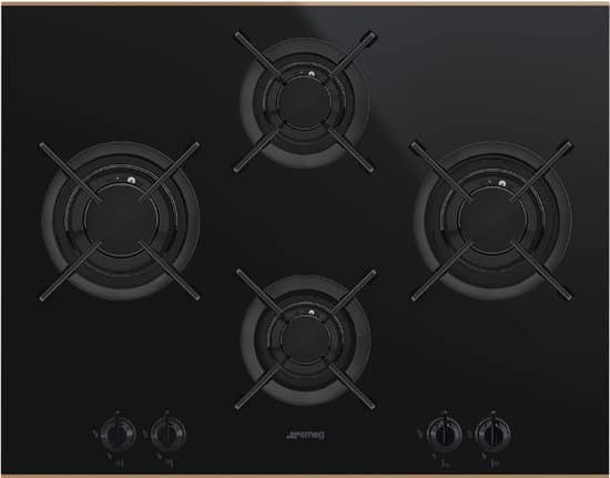 Smeg PV664LCNRDE kookplaat Zwart Ingebouwd 65 cm Gaskookplaat 4 zone(s)