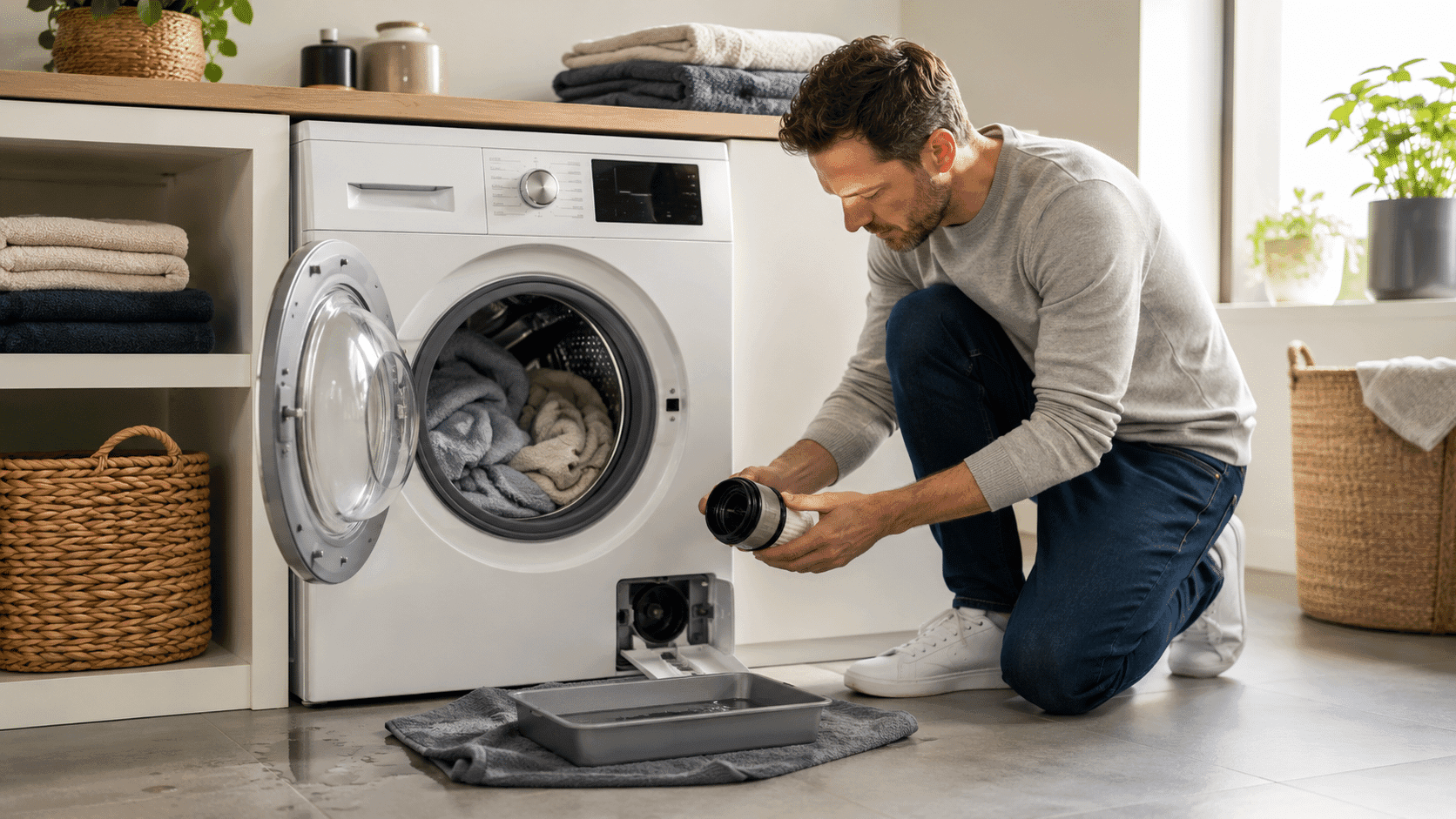 Wasmachine centrifugeert niet? Oorzaken en oplossing (stappenplan)
